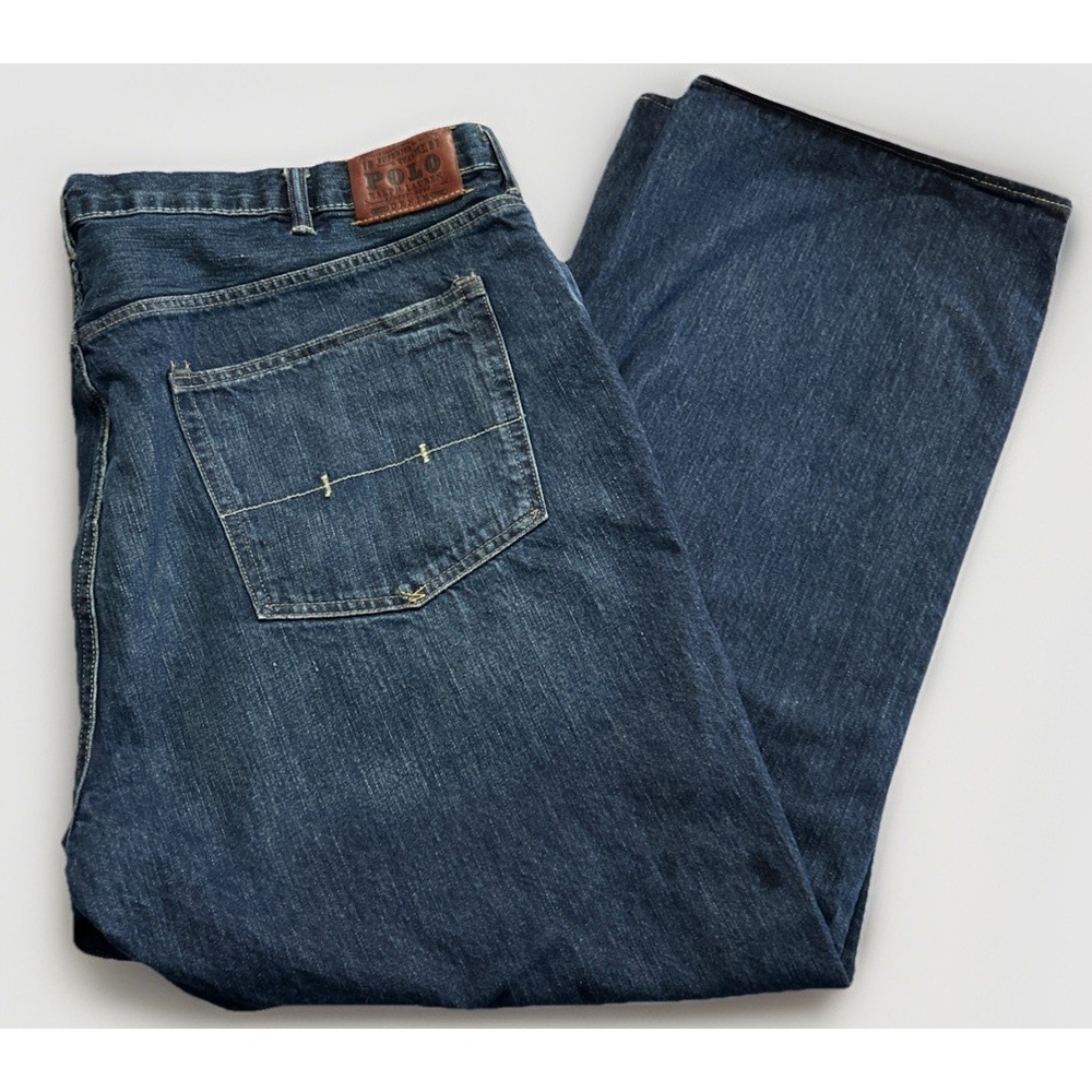 Mens Polo Ralph Lauren Classic Fit 867 Straight Jeans Big & Tall Sz 50B 50x32 EC